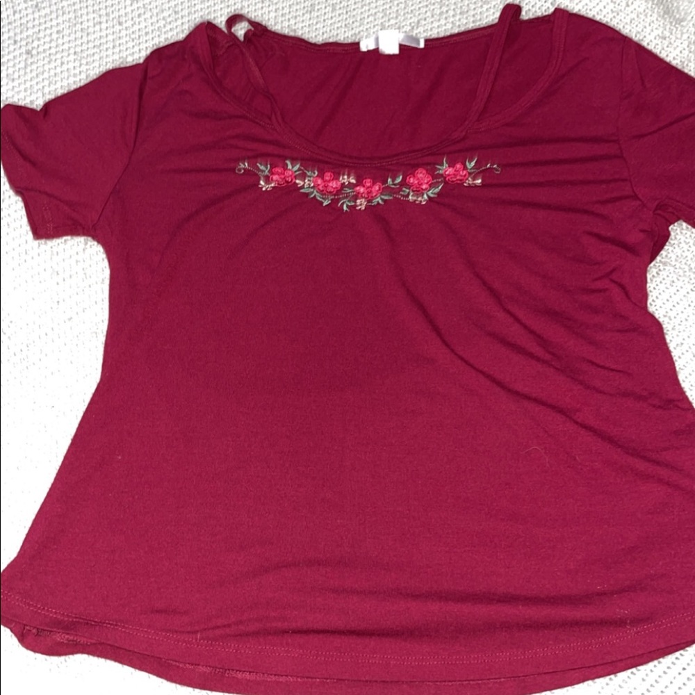 Red blouse
